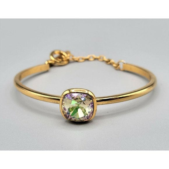 BROSWAY CHAKRA Bracelet Swarovski Crystal Gold Stainless Steel Finish Semi Rigid - Picture 2 of 5